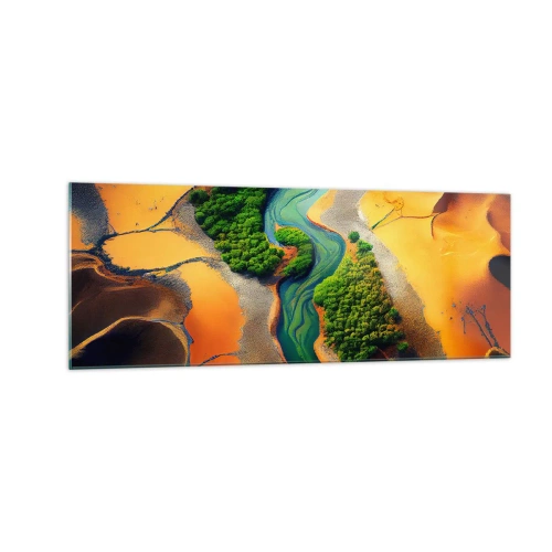 Obraz na skle - Životodárná řeka - 140x50 cm