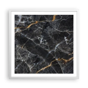 Plakát v bílém rámu - Vnitřní život kamene - 60x60 cm