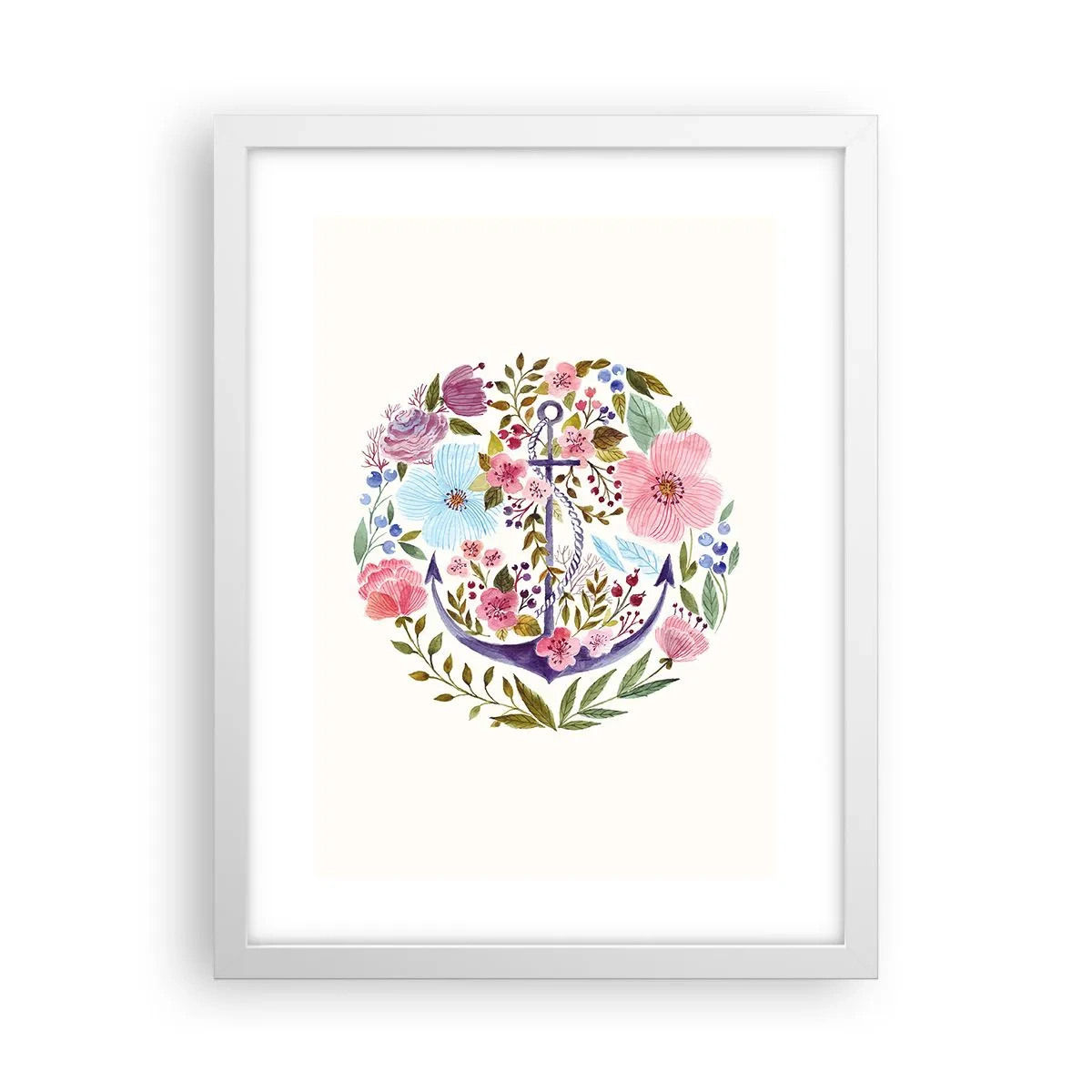 Plakát v bílém rámu - Námořníkův hezký sen - 30x40 cm