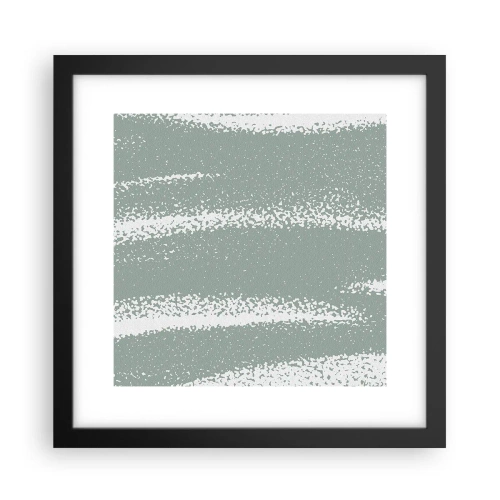 Plakát v černém rámu - Abstrakce v zimním stylu - 30x30 cm