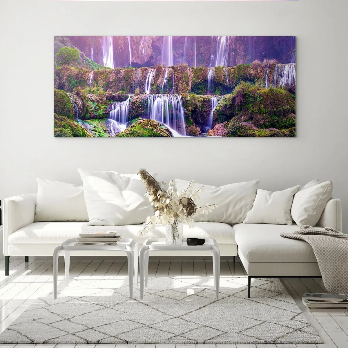 Obraz na skle - Schody do nebe - 100x40 cm