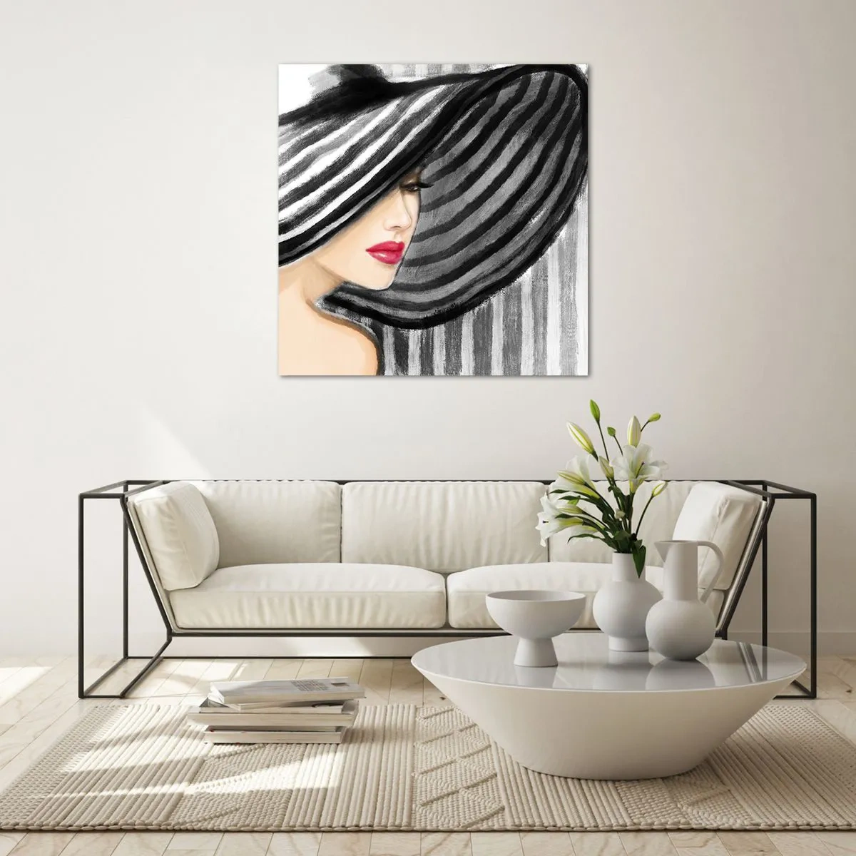 Obraz na skle - Kde tě hledat? - 60x60 cm