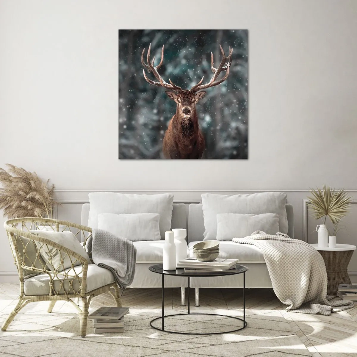 Obraz na skle - Skutečný král lesa - 70x70 cm