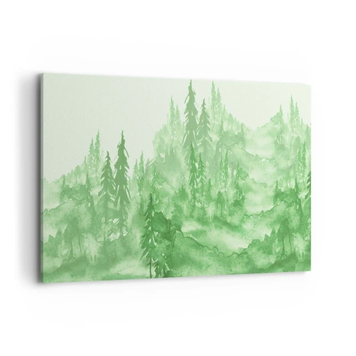 Obraz na plátně - Rozmazaný zelenou mlhou - 120x80 cm