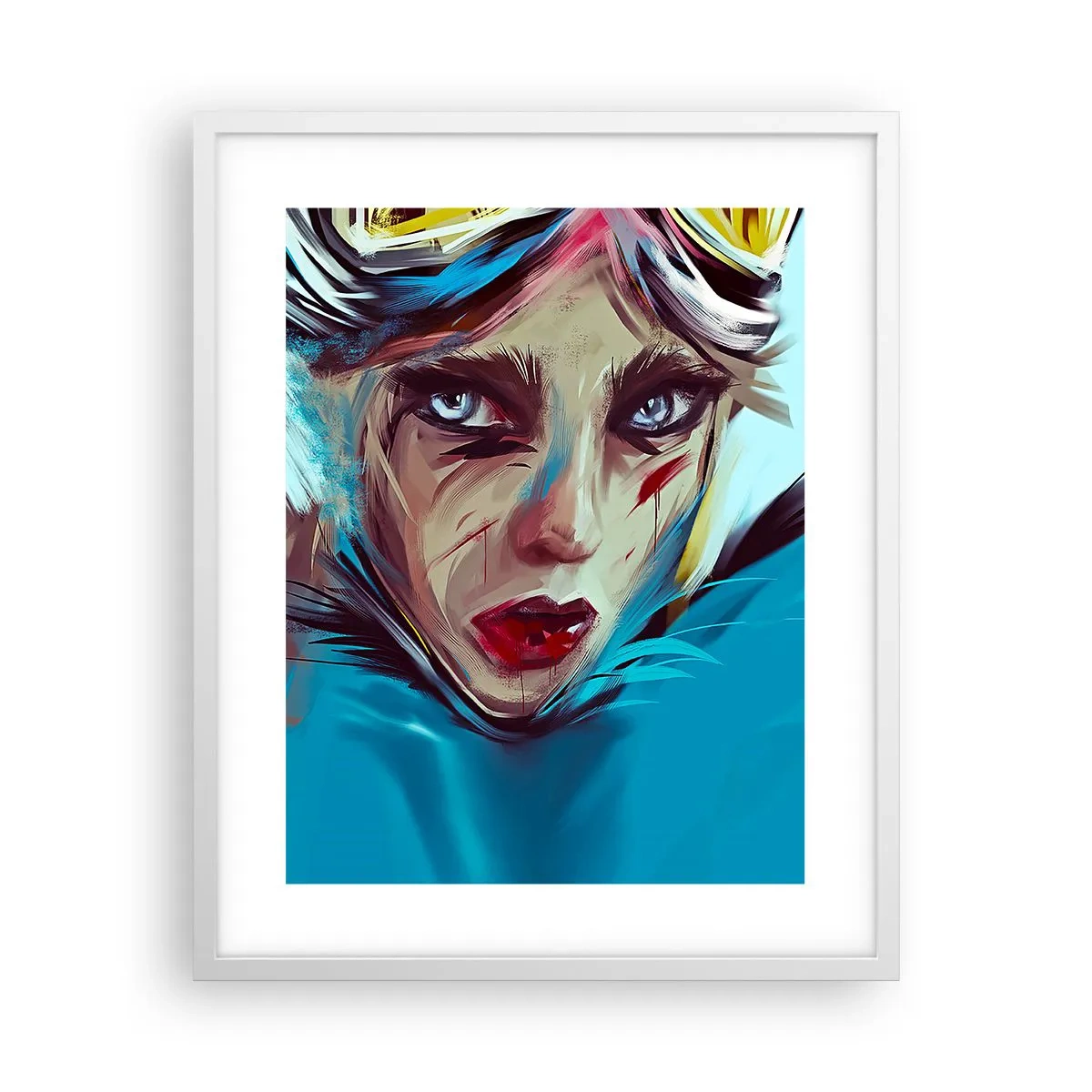 Plakát v bílém rámu - Silniční válečnice - 40x50 cm