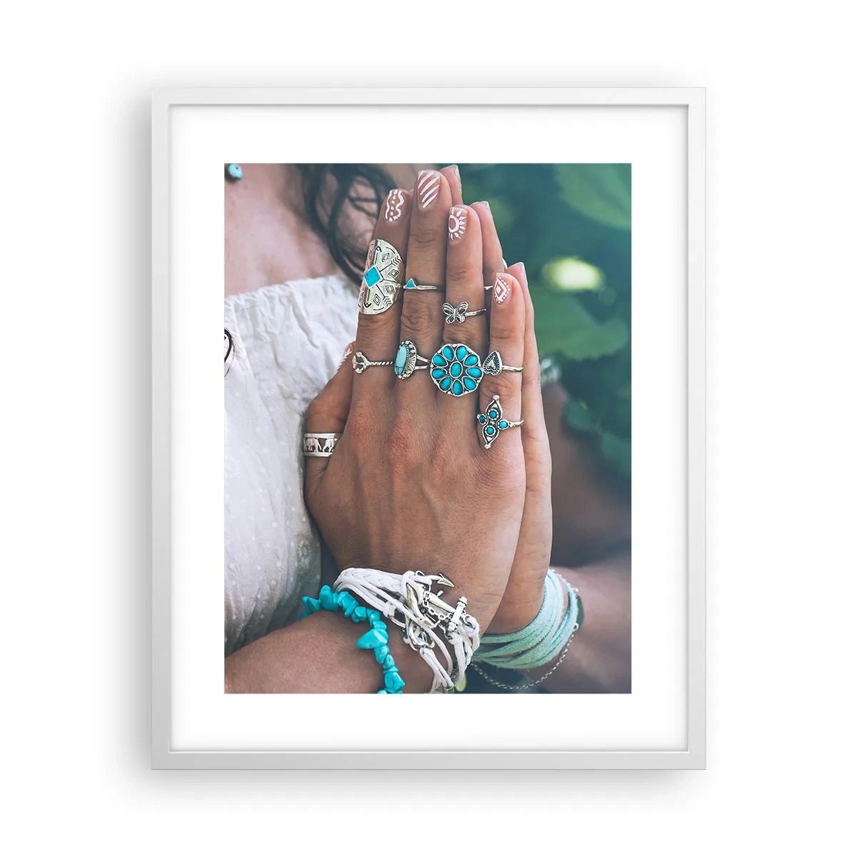 Plakát v bílém rámu - Vítejte v centru bytí - 40x50 cm