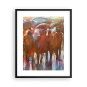 Plakát v černém rámu - Rovnocenní v dešti a mlze - 40x50 cm