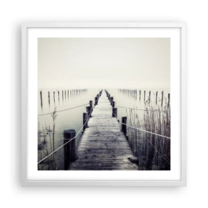 Plakát v bílém rámu - Ponoř se do klidu - 50x50 cm