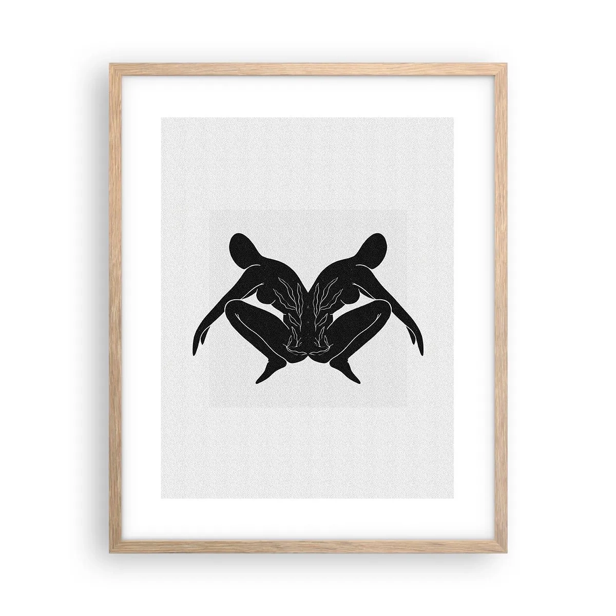 Plakát v rámu světlý dub - Společná duše - 40x50 cm