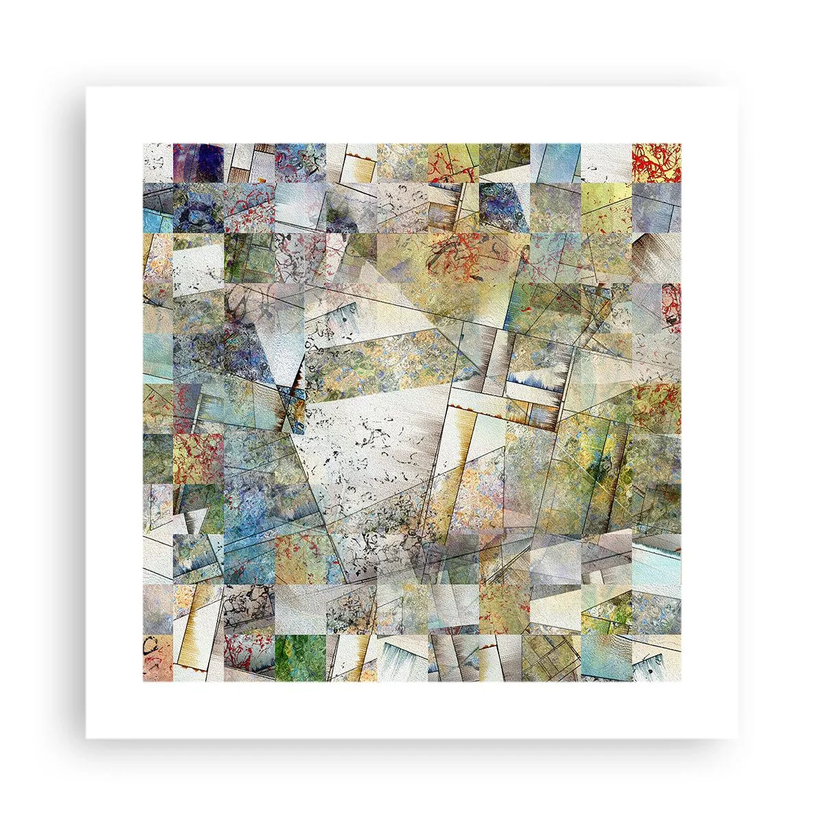 Plakát - Geometrické přeskupení - 40x40 cm
