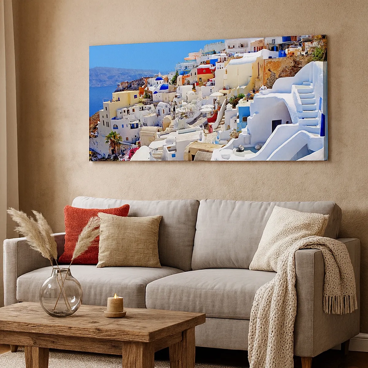 Obraz na plátně - Sen o řeckém létě - 30x30 cm