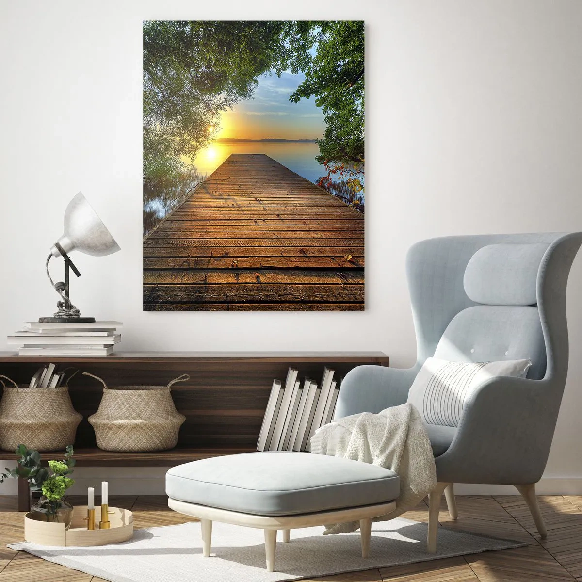 Obraz na skle - Nespěchej, posaď se - 50x70 cm