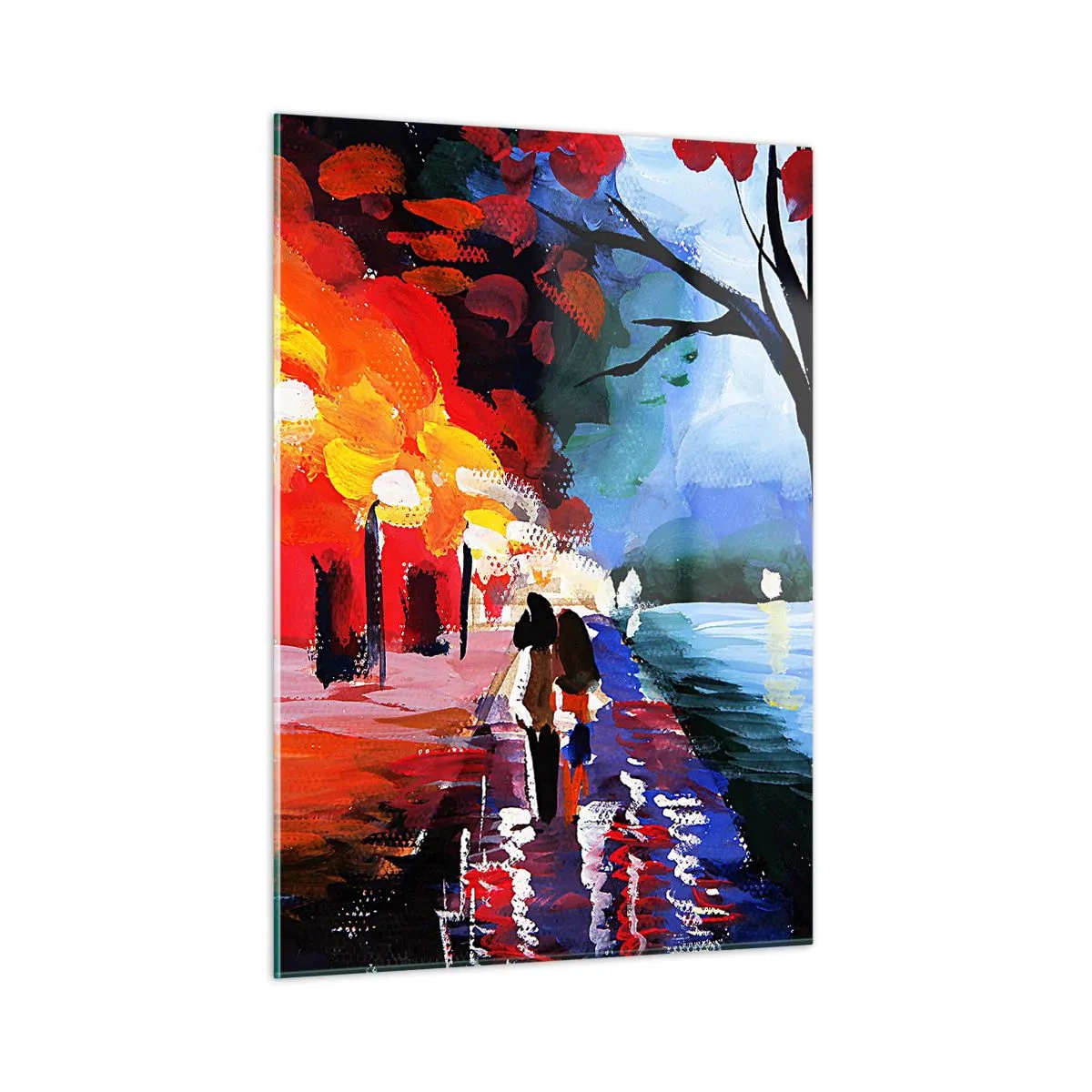 Obraz na skle - Žhavý podzim v parku - 50x70 cm