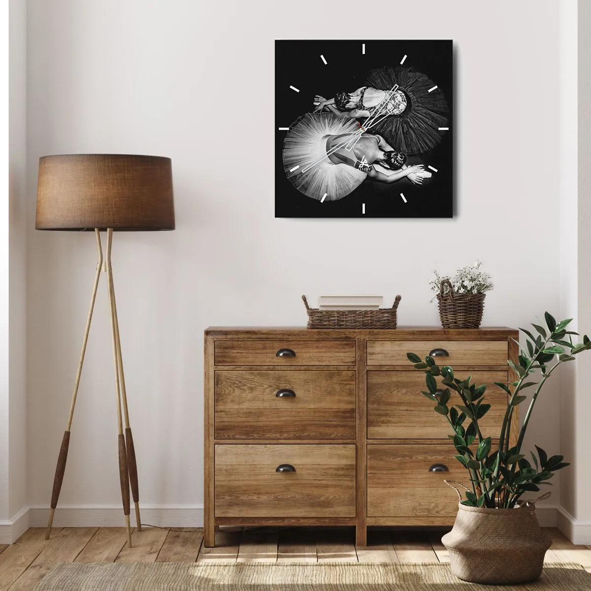 Nástěnné hodiny - Jin a jang – dokonalá rovnováha - 40x40 cm