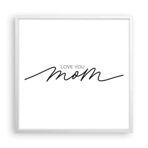 Plakát v bílém rámu - Velké emoce - 60x60 cm