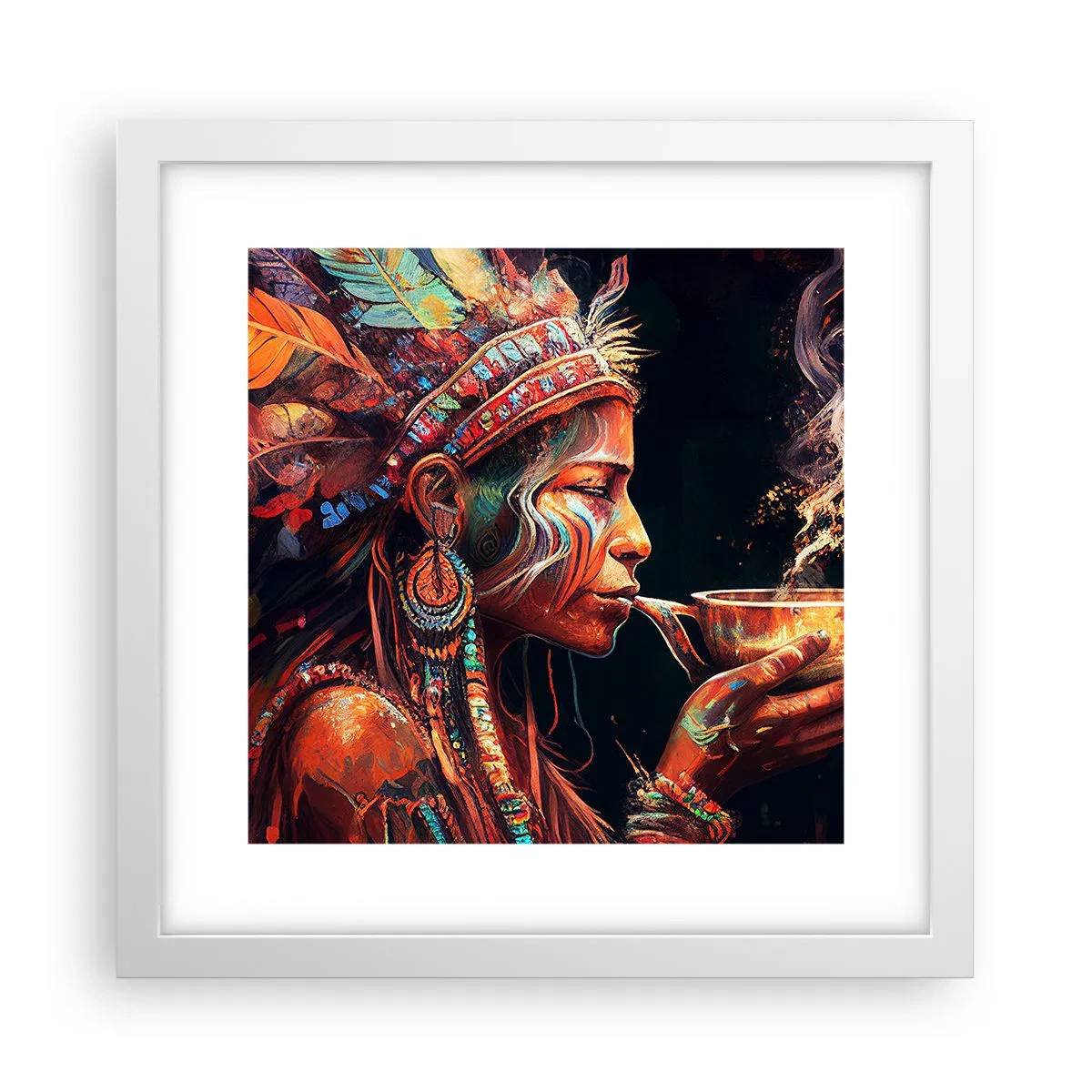 Plakát v bílém rámu - Magický rituál - 30x30 cm