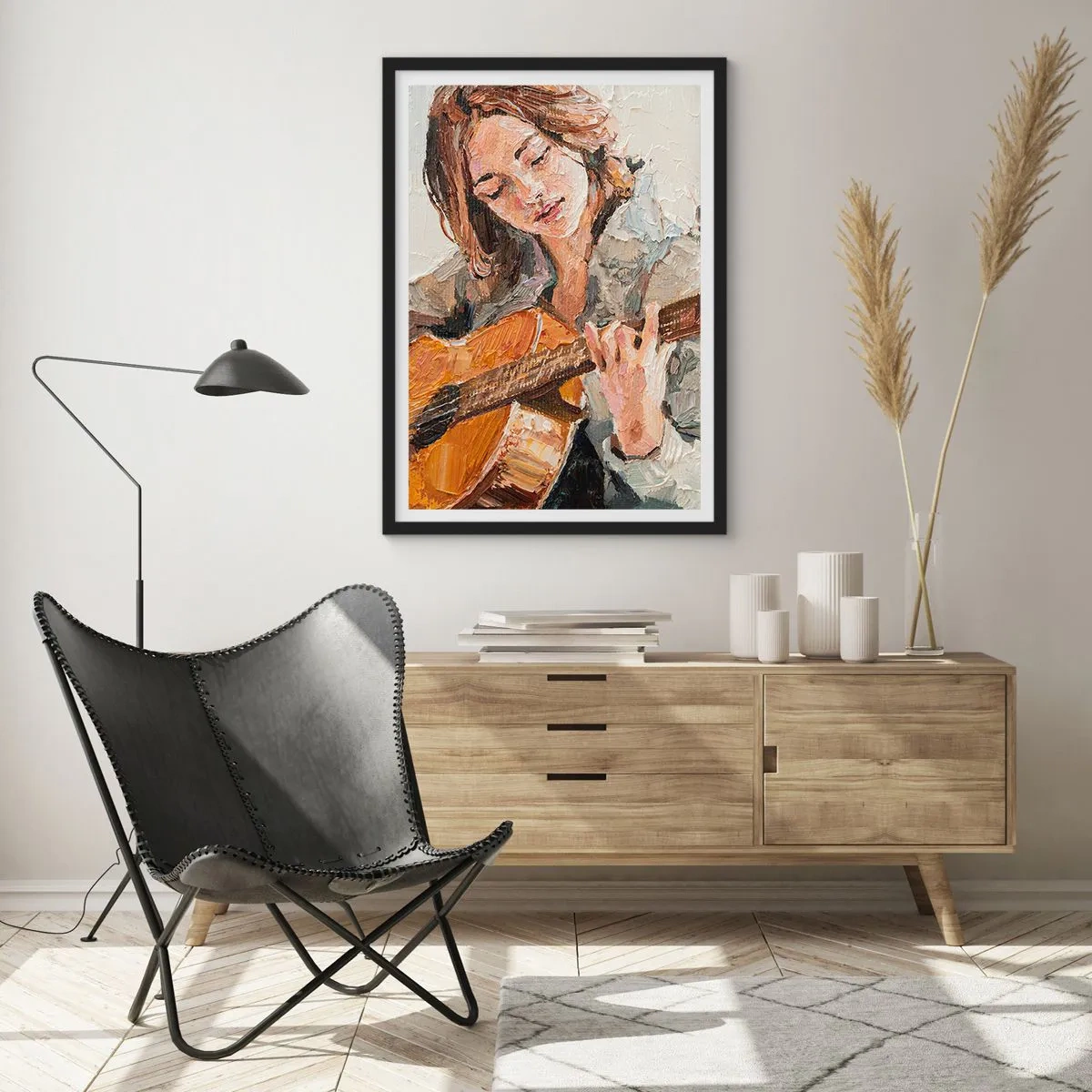Plakát v černém rámu - Koncert pro kytaru a dívčí srdce - 61x91 cm
