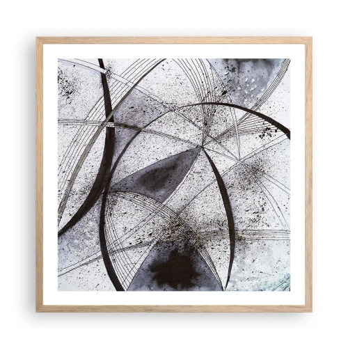 Plakát v rámu světlý dub - Futuristická fantazie - 60x60 cm