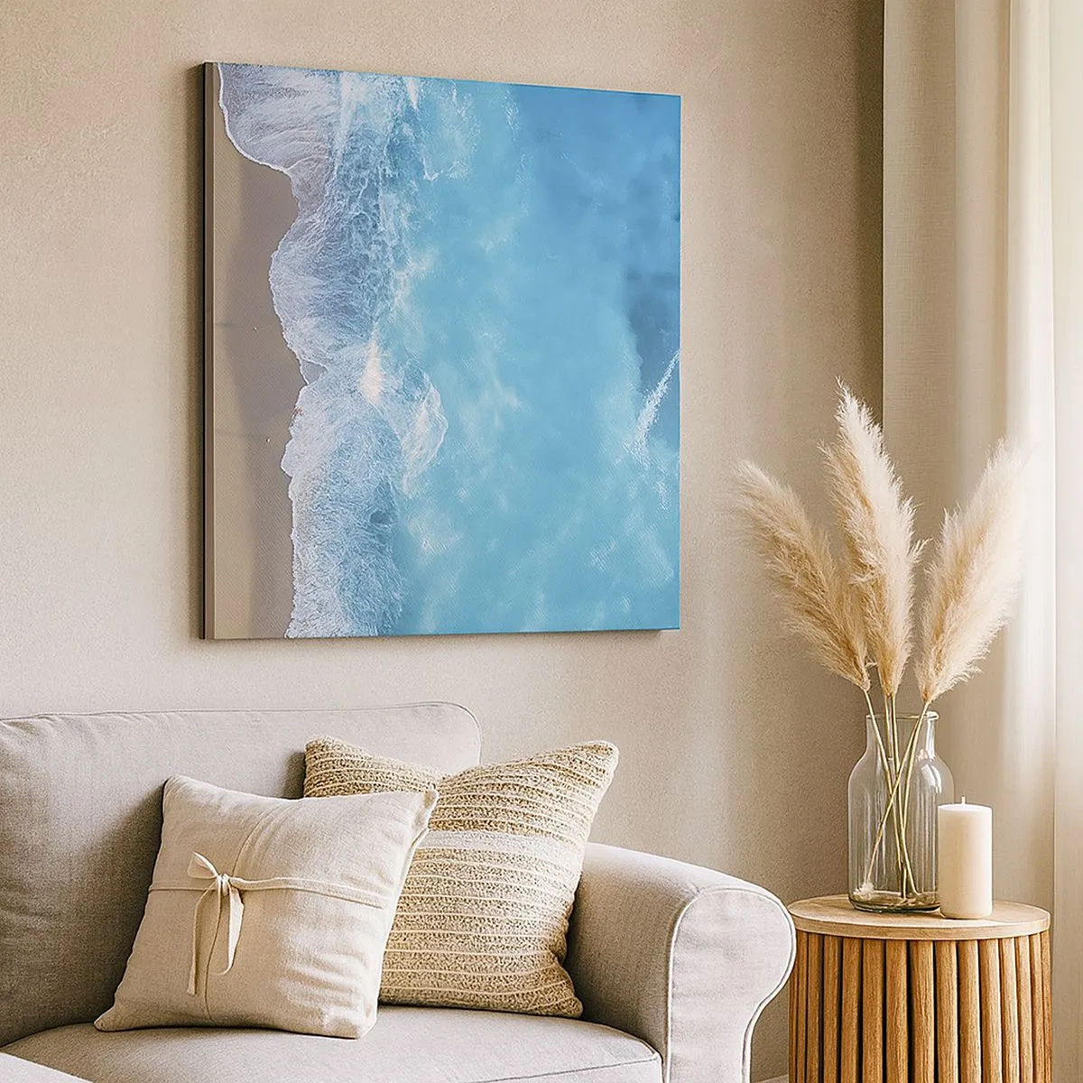 Obraz na plátně - Síla modři - 30x30 cm