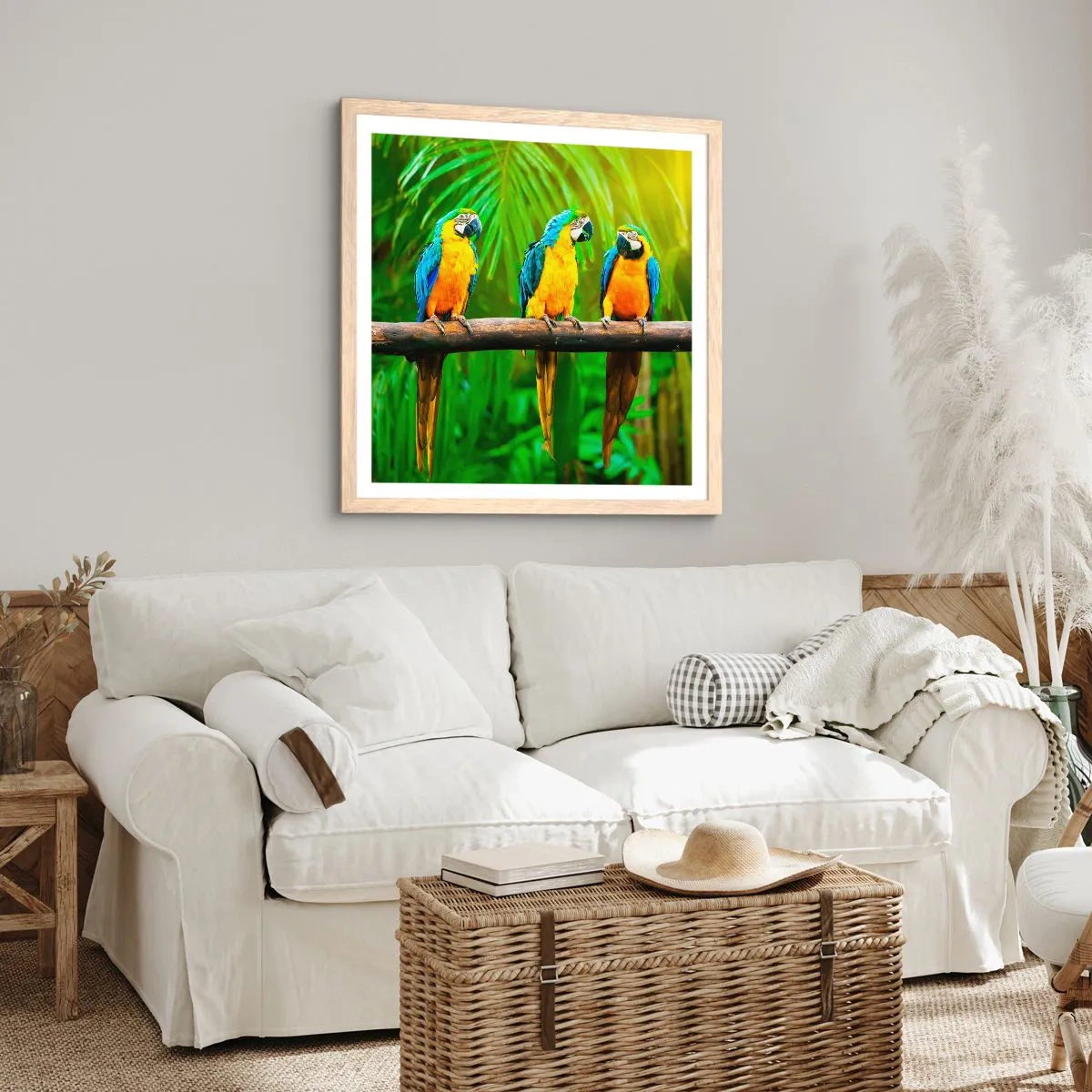 Plakát v rámu světlý dub - Slyšela jsi, že ona…? - 40x40 cm