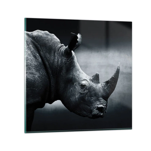 Obraz na skle - Pravý profil - 40x40 cm