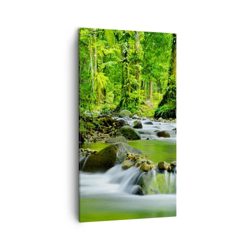 Obraz na plátně - Plout mořem zeleně - 45x80 cm
