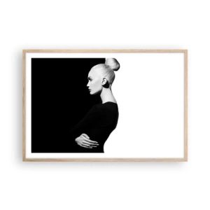 Plakát v rámu světlý dub - Prostě žena - 91x61 cm