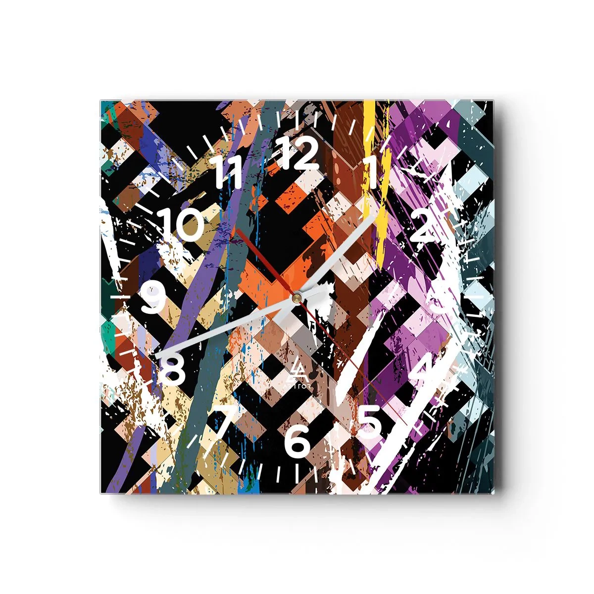 Nástěnné hodiny - Umocněné na druhou - 30x30 cm