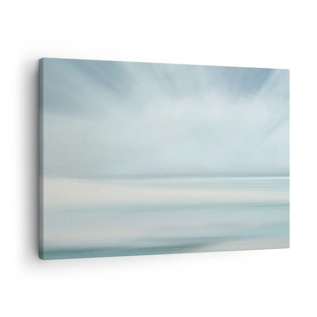 Obraz na plátně - Minimalistická krajina v jemných odstínech modré - 70x50cm - Klid až kam oko sahá - Moderní nástěnná dekorace do obývacího pokoje a ložnice ARTTOR