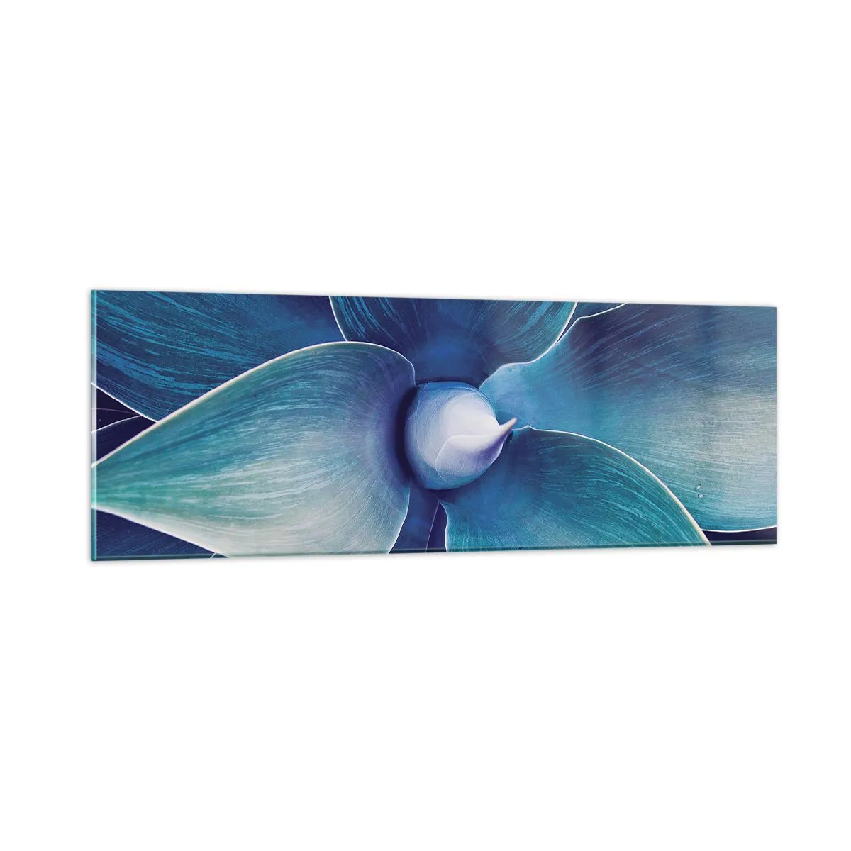 Obraz na skle - Namodralý od nebe - 90x30 cm