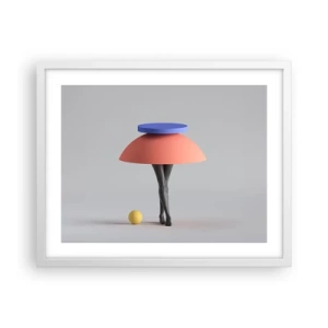 Plakát v bílém rámu - Surrealistická kompozice - 50x40 cm