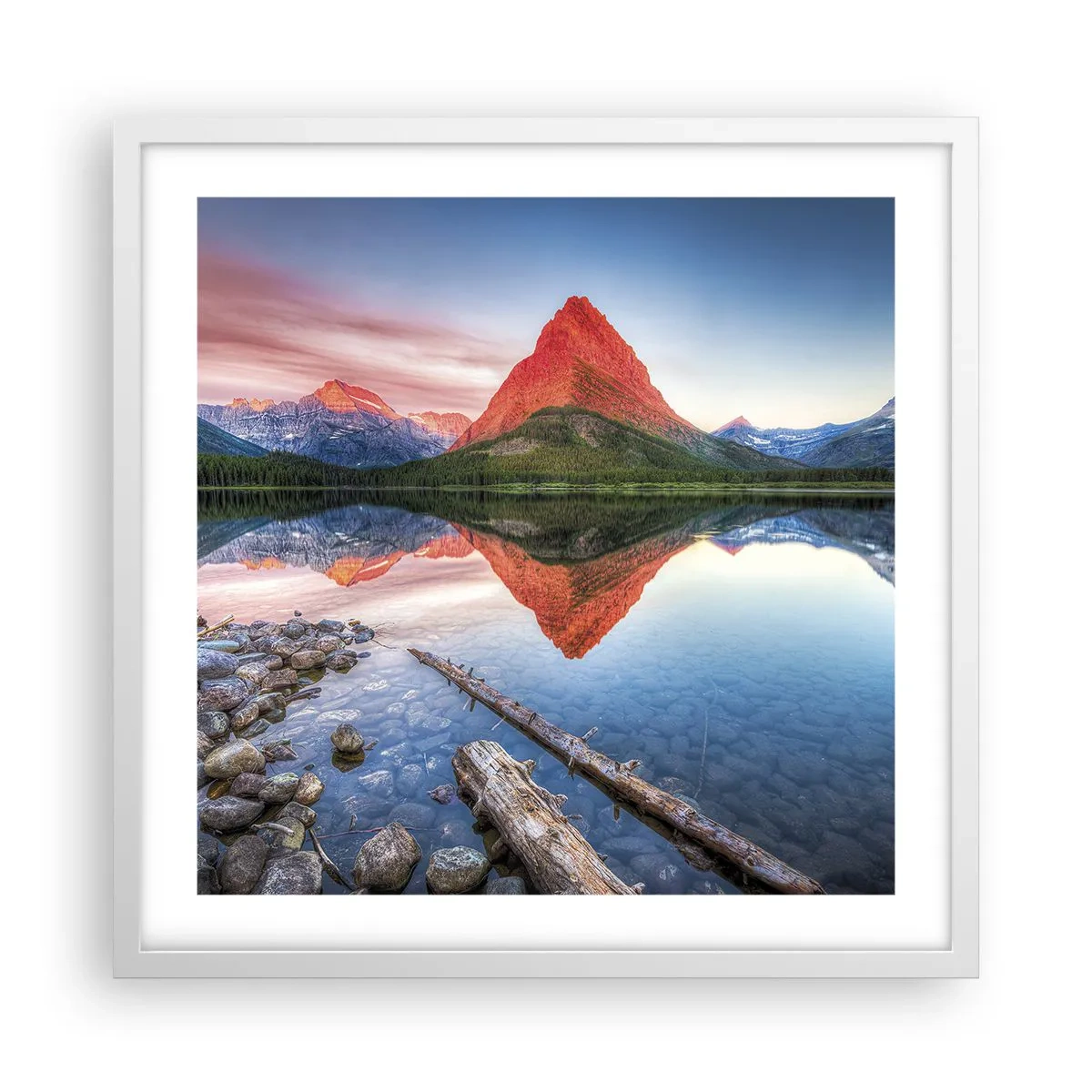 Plakát v bílém rámu - Teplo a chlad - 50x50 cm