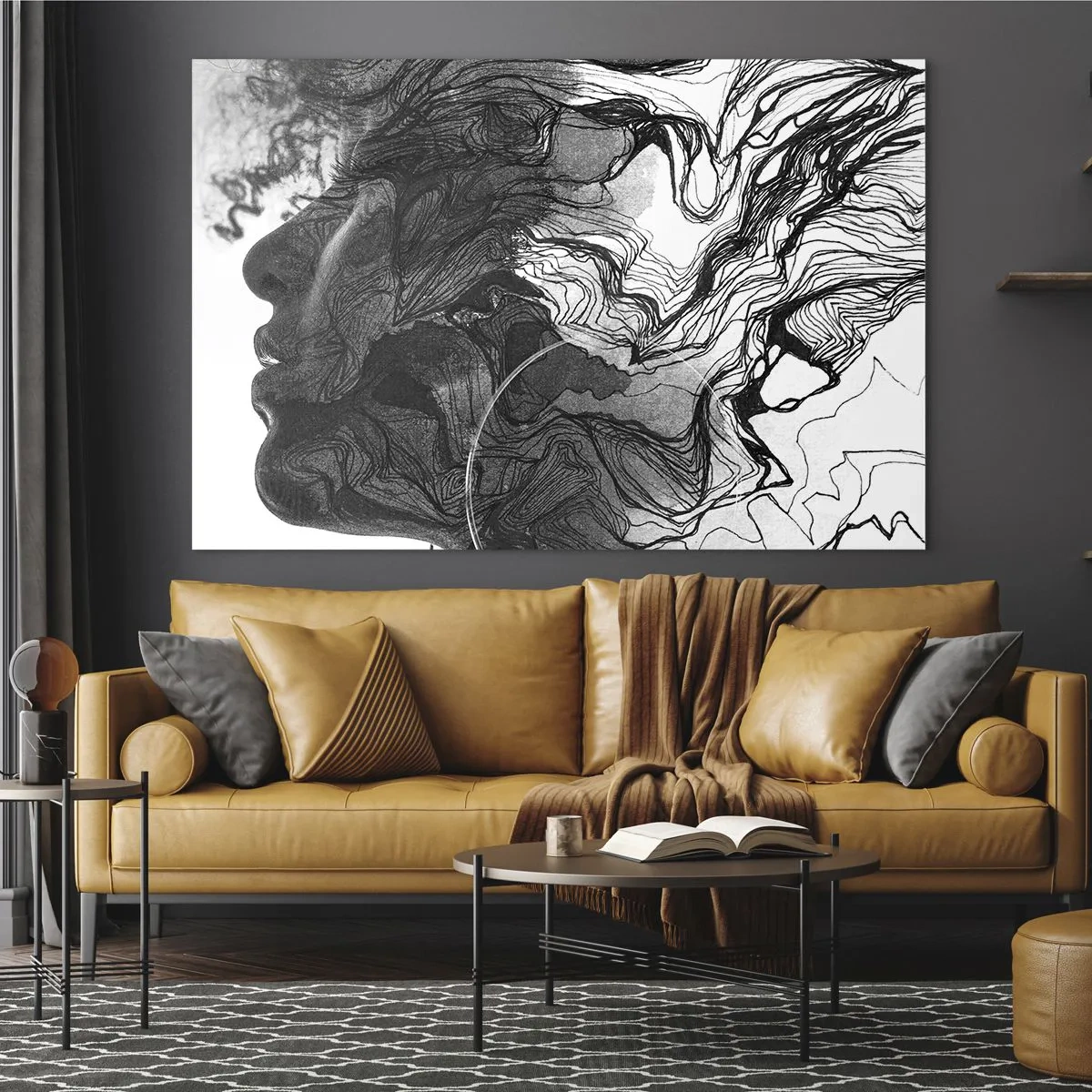 Obraz na skle - Zapletená ve snech - 100x70 cm