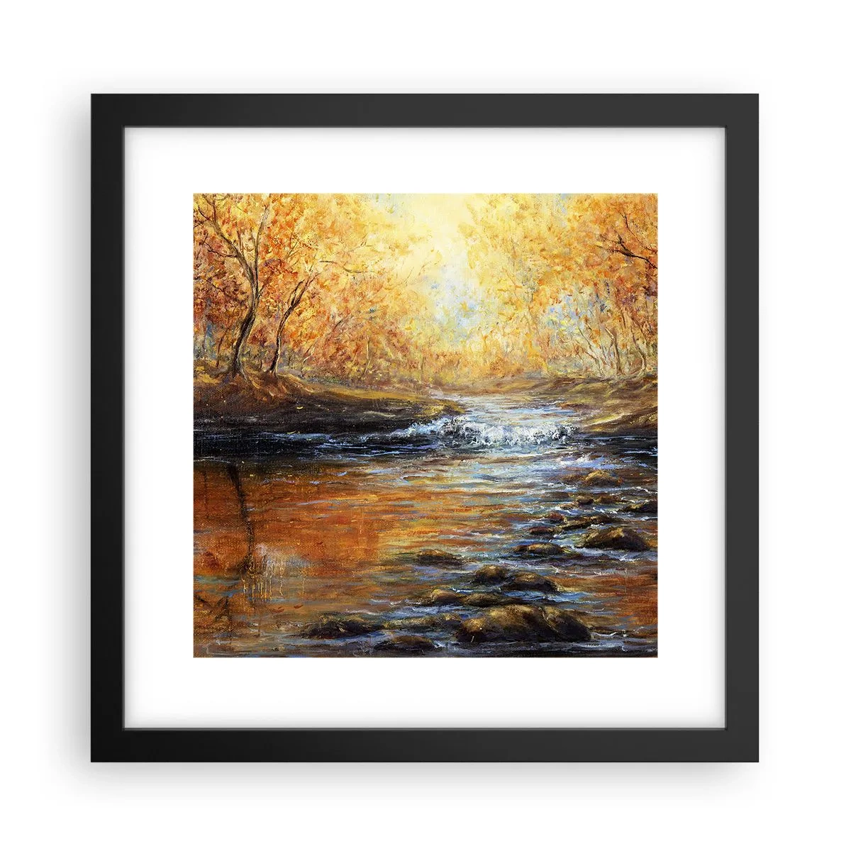 Plakát v černém rámu - Zlatý potok - 30x30 cm