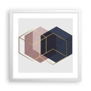 Plakát v bílém rámu - Síla jednoduchosti - 40x40 cm