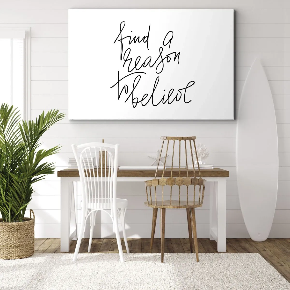 Obraz na plátně - Motivační citát v minimalistickém stylu - 70x50cm - Je to možné - Moderní nástěnná dekorace do obývacího pokoje a ložnice ARTTOR