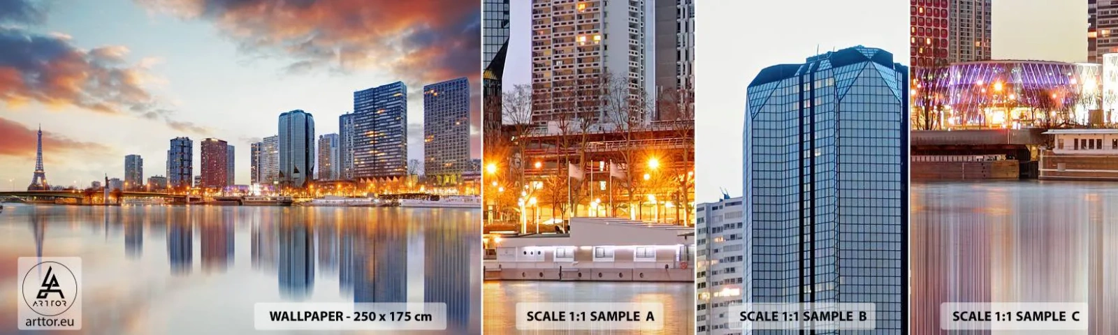 Fototapeta Vzorek Standard Eco - Monumentální klid Paříže - Město, Paříž, Eiffelova věž - 100x30 cm