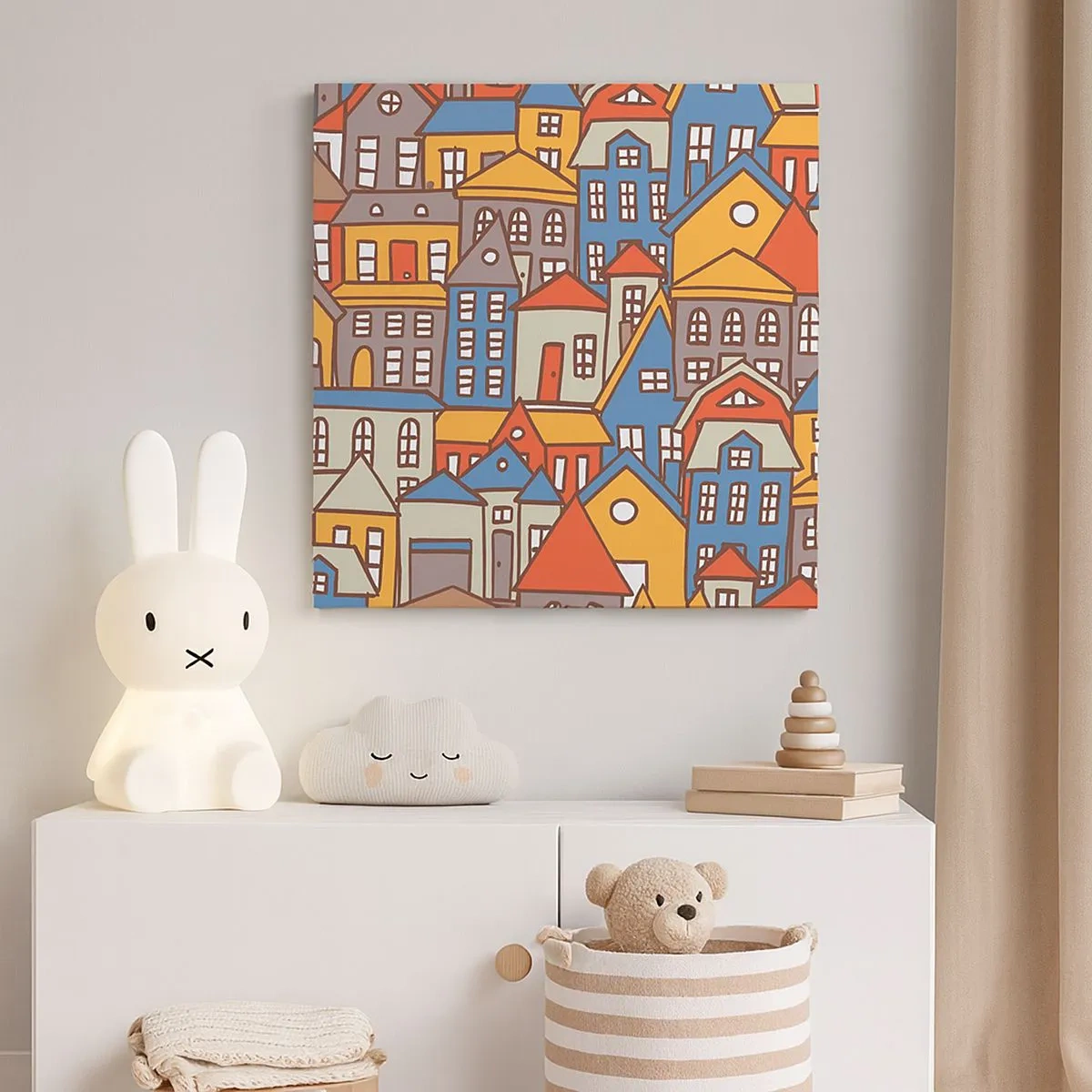 Obraz na plátně - Za domem dům - 30x30 cm