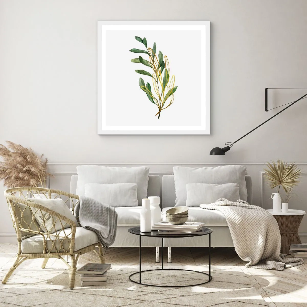 Plakát v bílém rámu - Vše, co je dobré - 60x60 cm