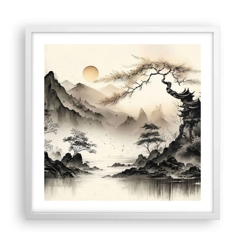 Plakát v bílém rámu - Jedinečné kouzlo orientu - 50x50 cm