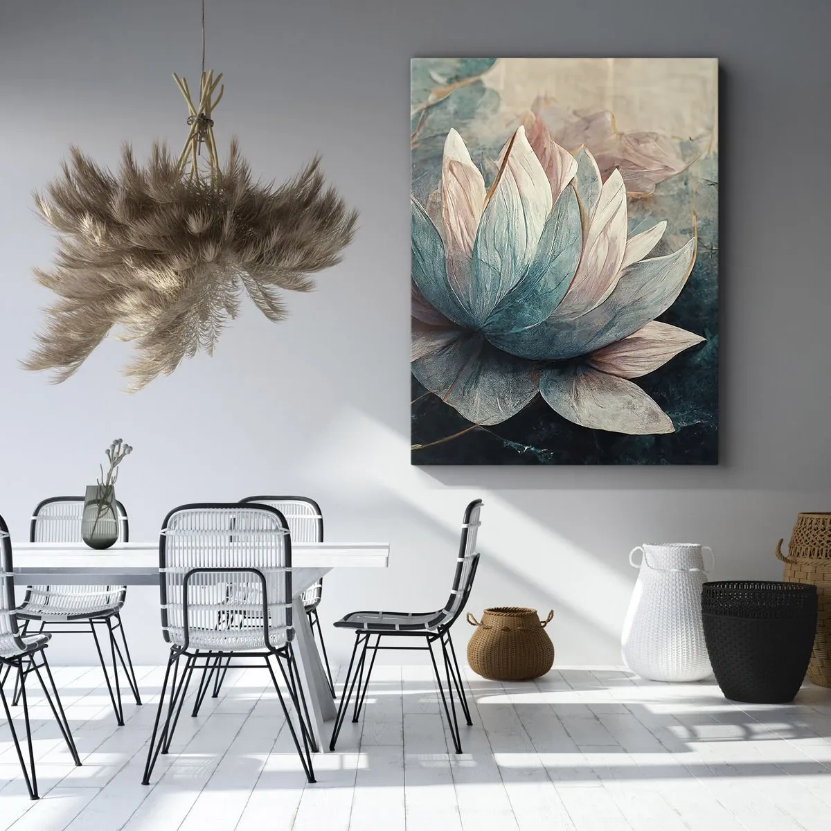 Obraz na plátně - Hvězdy a jezero - 55x100 cm