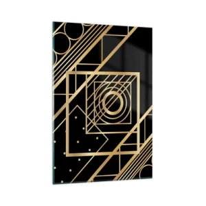 Obraz na skle - Zlatá geometrie - 80x120 cm