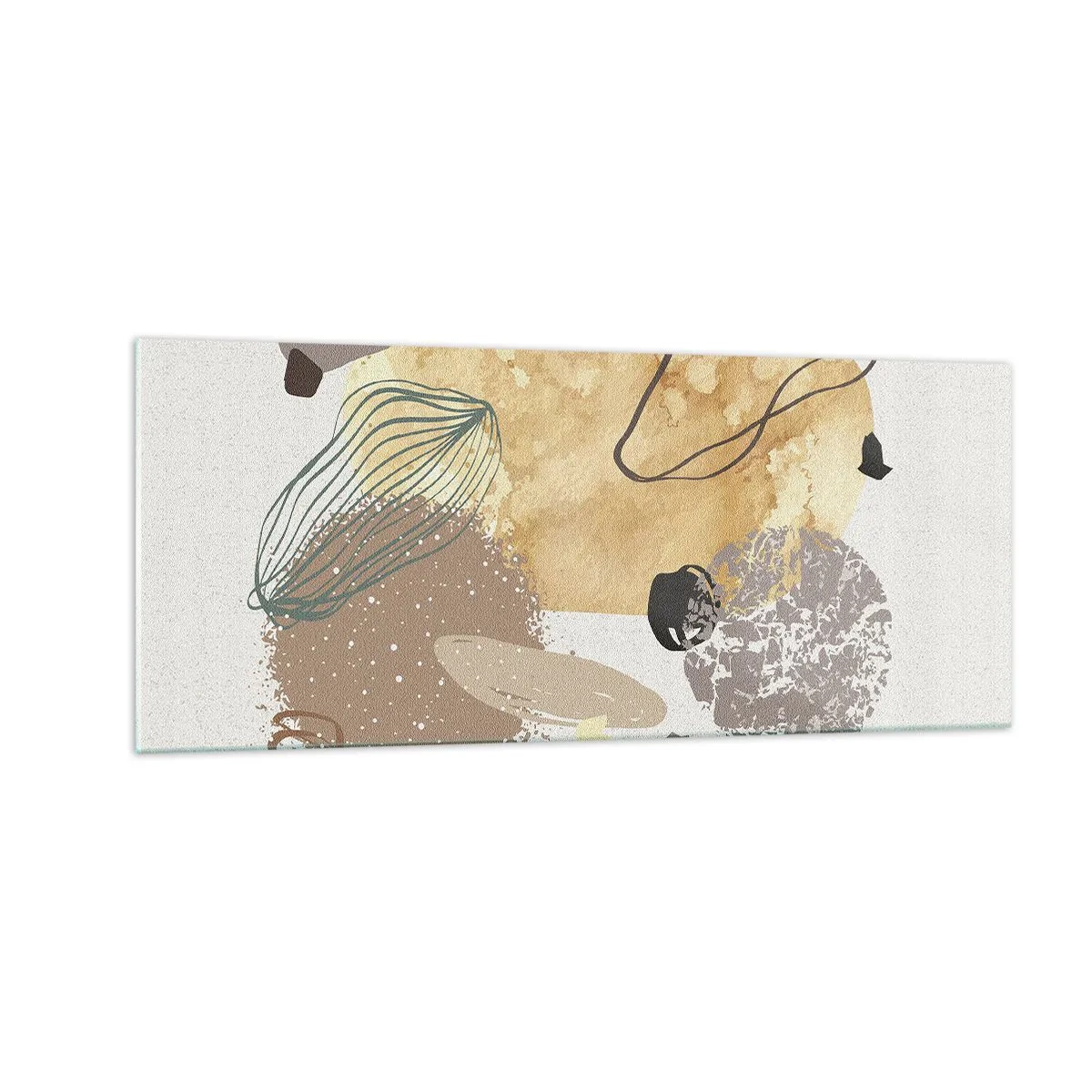 Obraz na skle - Abstraktní švestka - 100x40 cm