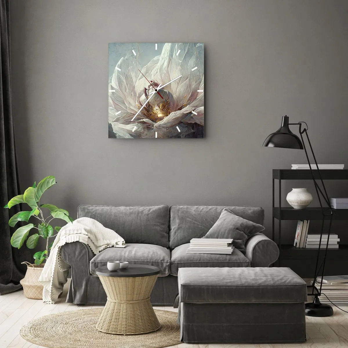Nástěnné hodiny - Rozkvétá jednou za sto let - 40x40 cm