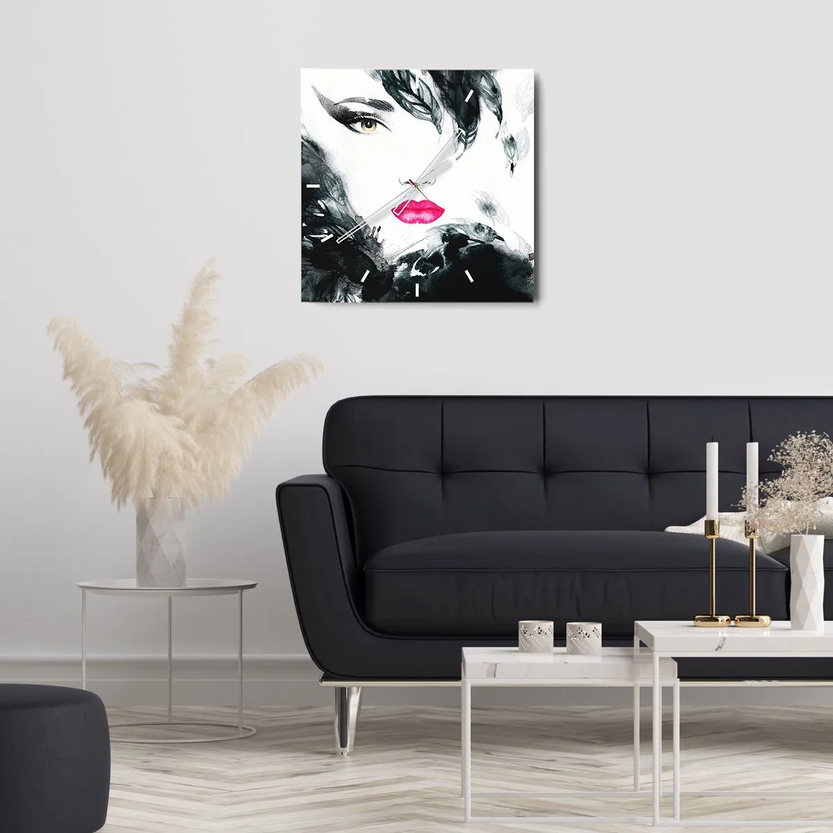 Nástěnné hodiny - Pozor! Femme fatale - 40x40 cm