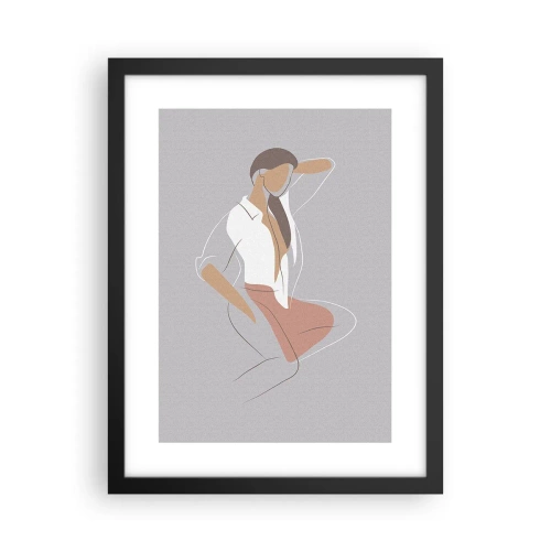 Plakát v černém rámu - Obrys půvabu - 30x40 cm