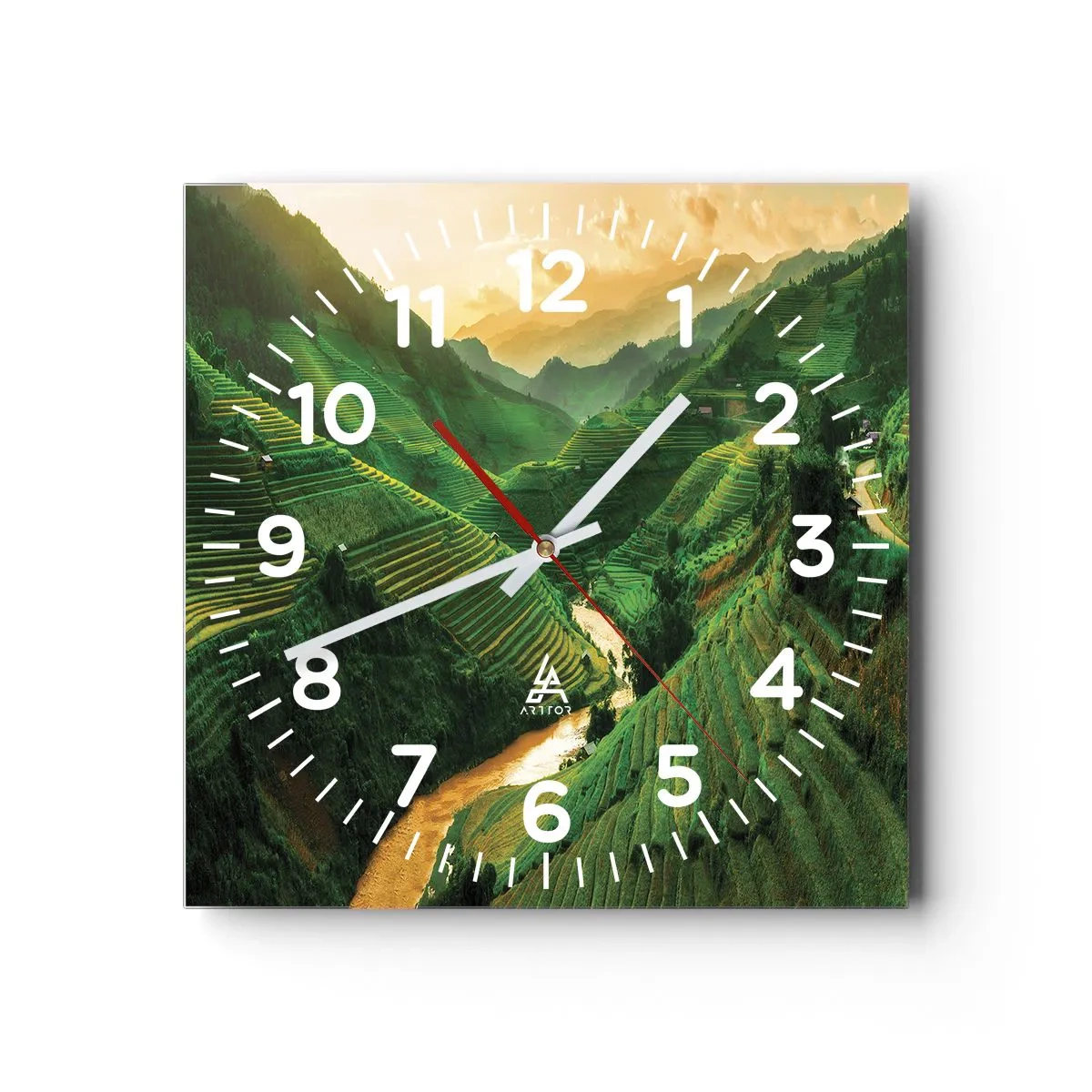 Nástěnné hodiny - Vietnamské údolí - 30x30 cm