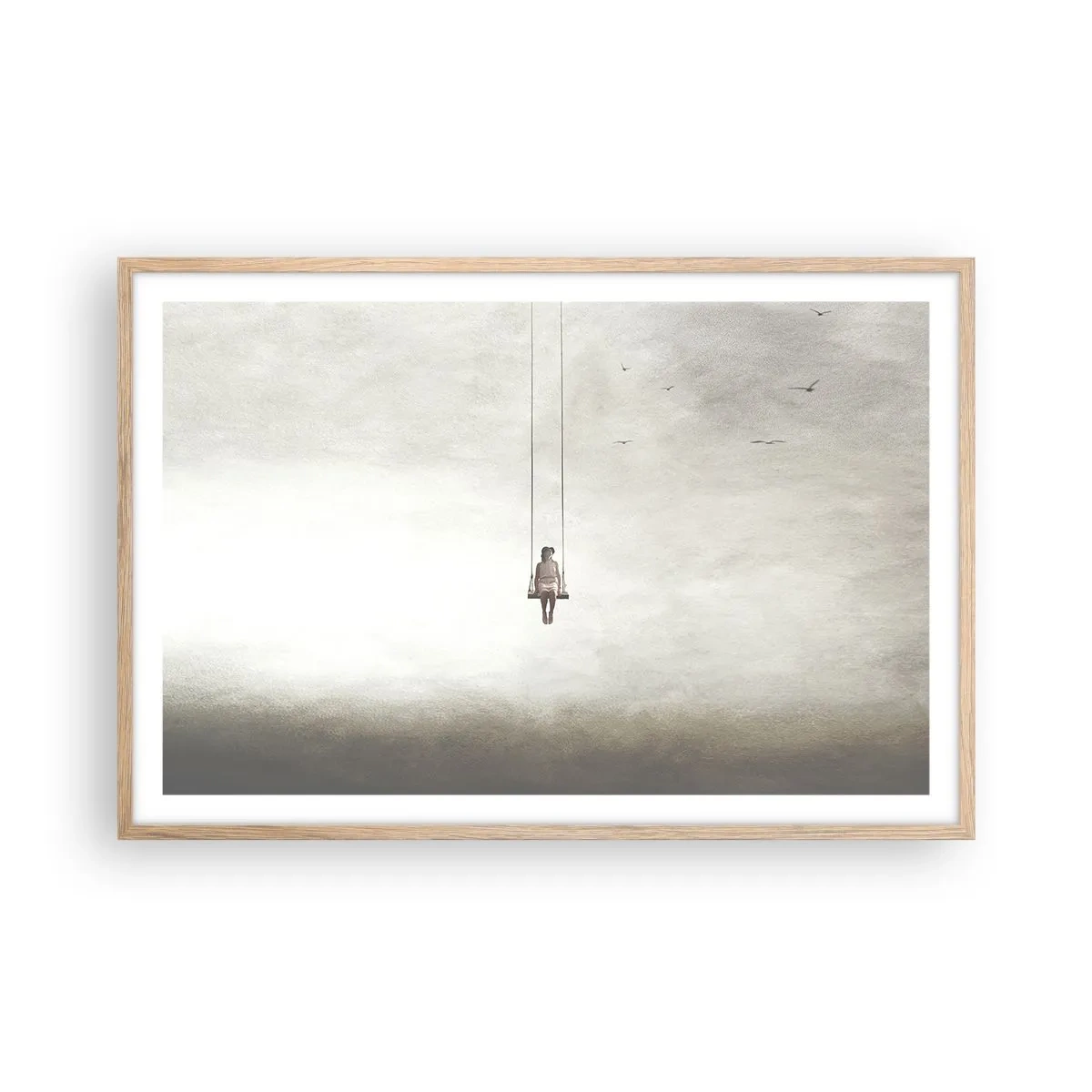 Plakát v rámu světlý dub - Dítě v nás - 91x61 cm