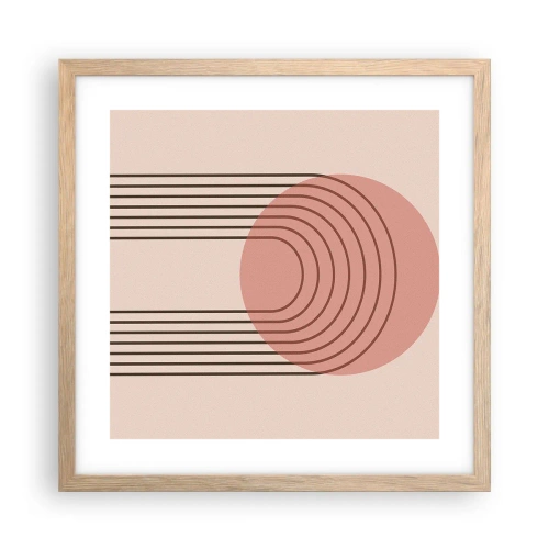 Plakát v rámu světlý dub - Neodolatelná přitažlivost - 40x40 cm