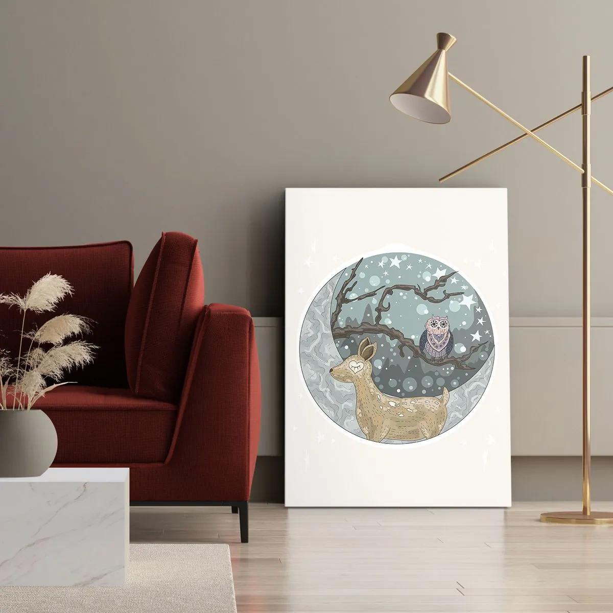 Obraz na plátně - Pohádková, lesní noc - 80x120 cm